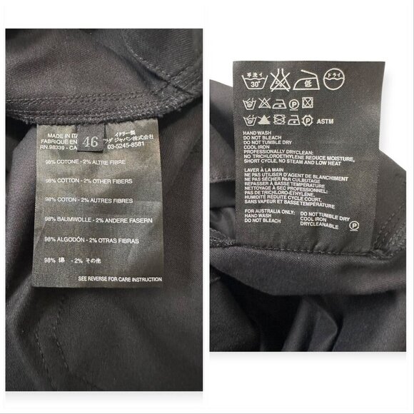 Prada Vintage Dark Blue Cotton Trousers Pants 2000s Era Size 46 IT Made in Italy - Picture 4 of 15